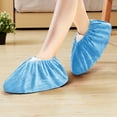 thumbnail image 2 of Haful the Interior Velvet Shoe Covers Are Washable and Reusable. the Thickened, Anti-Slip, Wear-Resistant, Sound-Absorbing and Warm Shoe Covers Are in Sky Blue Khome Indoor Flannel Warm Shoe Cover, 2 of 6