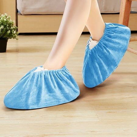 

HMPEAIIY Home Indoor Flannel Warm Shoe Cover Washable And Reusable Thickened Wear Silencer Warm Shoe Cover，Fit For Us Size 31cm Canvas Aprons Kitchen Saints Aprons for Women Women Kitchen Apron with