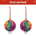 thumbnail image 2 of Cauagu Vibrant Parrot Splash Art Pattern Acrylic Christmas Pendant,1-Pack Christmas Ornaments Xmas Tree Decor Christmas Décor with Ribbon Cute Tree Hanging for Party Favors-Round Shape, 2 of 7