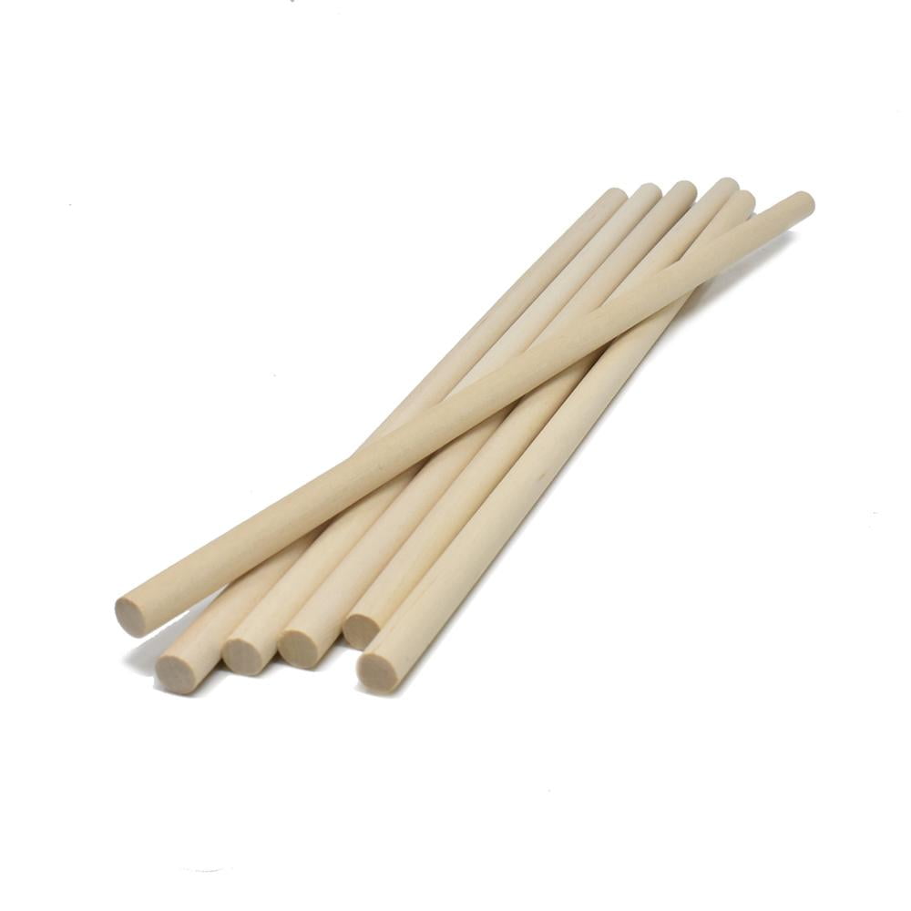 Wooden Craft Dowel Sticks, Natural, 12Inch, 6Count