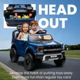 thumbnail image 6 of 24V Ride On Toys for Big Kids 2 Seater, Ford F150 Electric Car for Kids, Battery Powered Kids Ride On Car to Drive, Toddler Car with Bluetooth LED Light for Boys Girls 3-8, Blue, 6 of 9