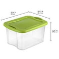 thumbnail image 3 of Sterilite Easy Carry 38 Liter Spicy Lime Storage Box, 3 of 3