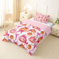 thumbnail image 2 of Manfei Pink Ribbon Pumpkin Twin Comforter Sets for Girls, Halloween Watercolor Bowknot Bedding Set, Pink Reversible, 2-Piece, 1 Comforter and 1 Pillowcase, 2 of 6