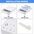thumbnail image 3 of Unique Bargains Under Desk Drawer, 1Pack - Plastic Self-Adhesive Slide Out Stationery Storage for Office Home (White, 245x232 MM), 3 of 6