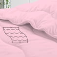thumbnail image 4 of D.N.G. BEDDINGS 5 Piece Luxury Wavy Stitching Comforter Set Super Soft, All Season, 800 Thread Count, 100% Egyptian Cotton, With 6 Corner Tabs, King/California King Size Light Pink Color, 4 of 6