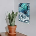 thumbnail image 7 of WYYP Teal and White Rose Flower with Butterfly Retro Metal Sign 8*12in 8x12in, 7 of 7