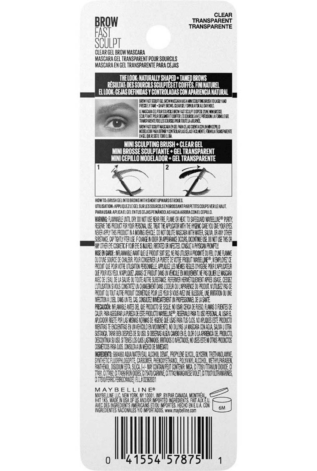 Maybelline New York, Sculpter le visage, Sourcils définis, Maquillage mascara sourcils, 3  GR 3 GR