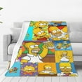 thumbnail image 1 of Manta de Los Simpsons, suave y de felpa, ideal para dormitorio, sala de estar, sofá, oficina, regalo para todas las estaciones para mujeres, hombres, niñas y niños., 1 of 7