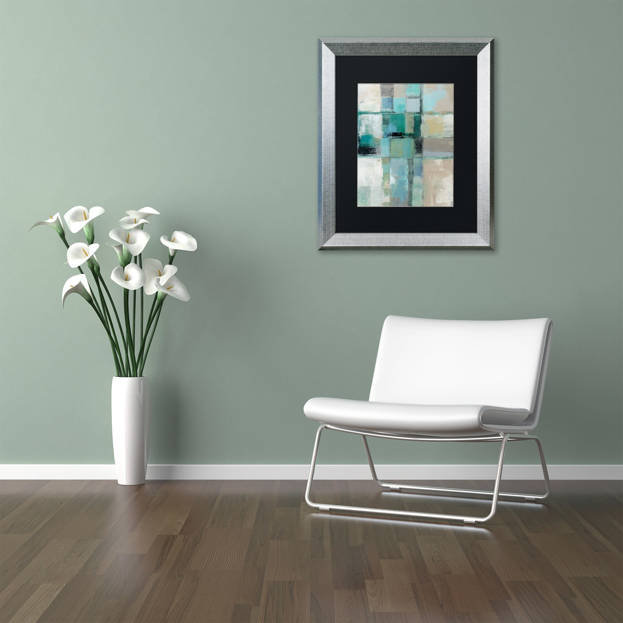 Trademark Fine Art "Island Hues Crop II" Canvas Art by Silvia Vassileva Black Matte, Silver Frame