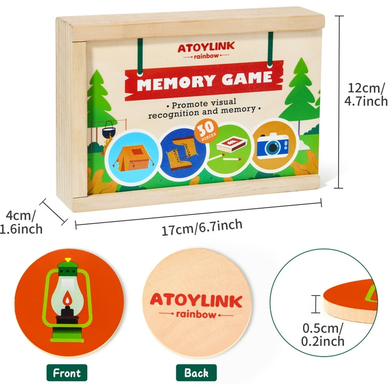 Wooden Matching Memory Game For Kids 3