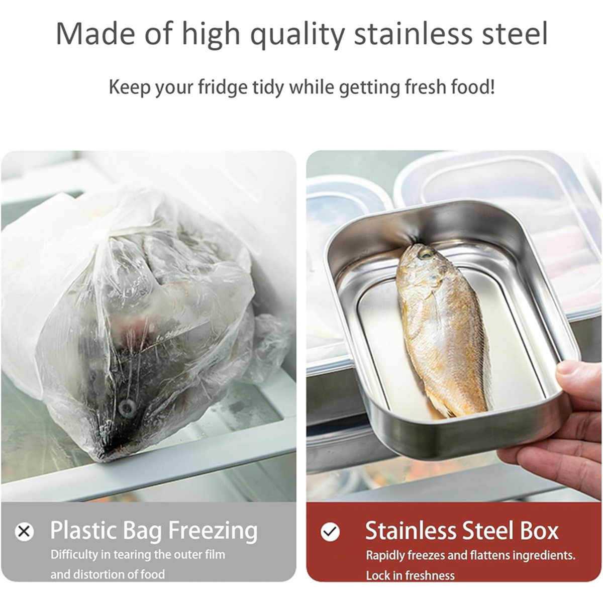 Stainless Steel Containers for Food Storage,Food Storage Bento Box Container,Leak Proof Silicone Lid Dishwasher Safe