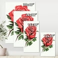 thumbnail image 4 of Designart ' Ancient Red Rose Flower III ' Traditional Canvas Wall Art Print, 4 of 4