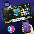 thumbnail image 2 of JBeeCtrl DJ Mixer for Kids with Microphone, Piano&BT Light up DJ Turntable with 12 Midi DJ Controller for Beginners Child Musical Instruments Toys for 5 6 7 8 Year Old Boys Birthday Gift-Black, 2 of 7