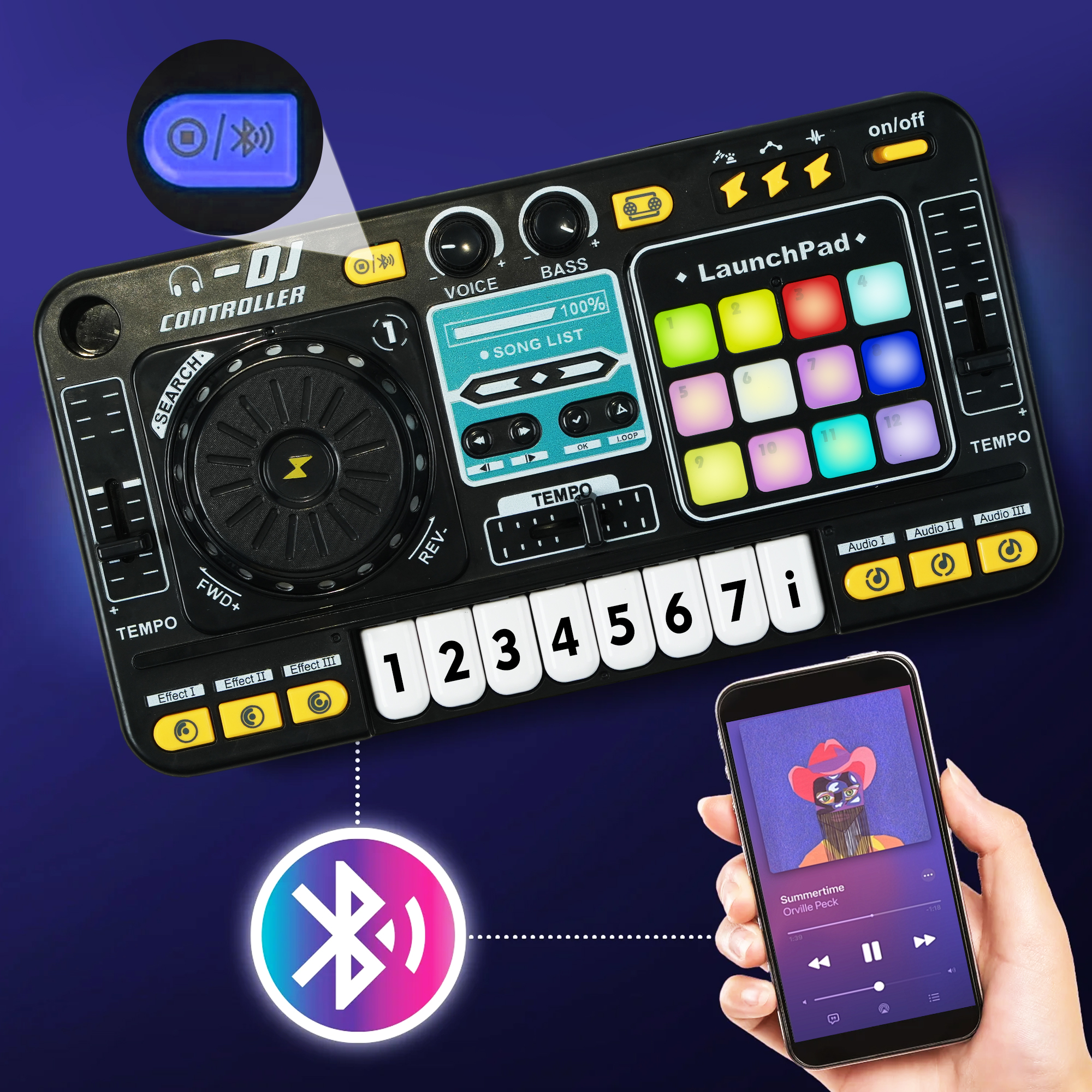 Jugaad Life DJ Mixer for Kids with Microphone and Lights photo 2