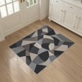 thumbnail image 3 of ODIKA 3'x5' Washable Throw Rug Stain Resistant, Low Profile, Non-Slip Monochrome Geometric Abstract Art Design Elegant Interplay of Shapes and Shadows for Modern for Entryway, Kitchen, Mudroom, 3 of 7