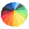 thumbnail image 2 of Peak Shaped Umbrella Wedding Parasol Bridal Umbrella Windproof Waterproof-Rainbow, 2 of 6