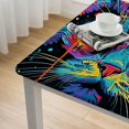 thumbnail image 5 of Acheng Psychedelic Cat Square Tablecloth for Picnic Dining Kitchen Farmhouse 100% Polyester Fiber 46*46, 5 of 8