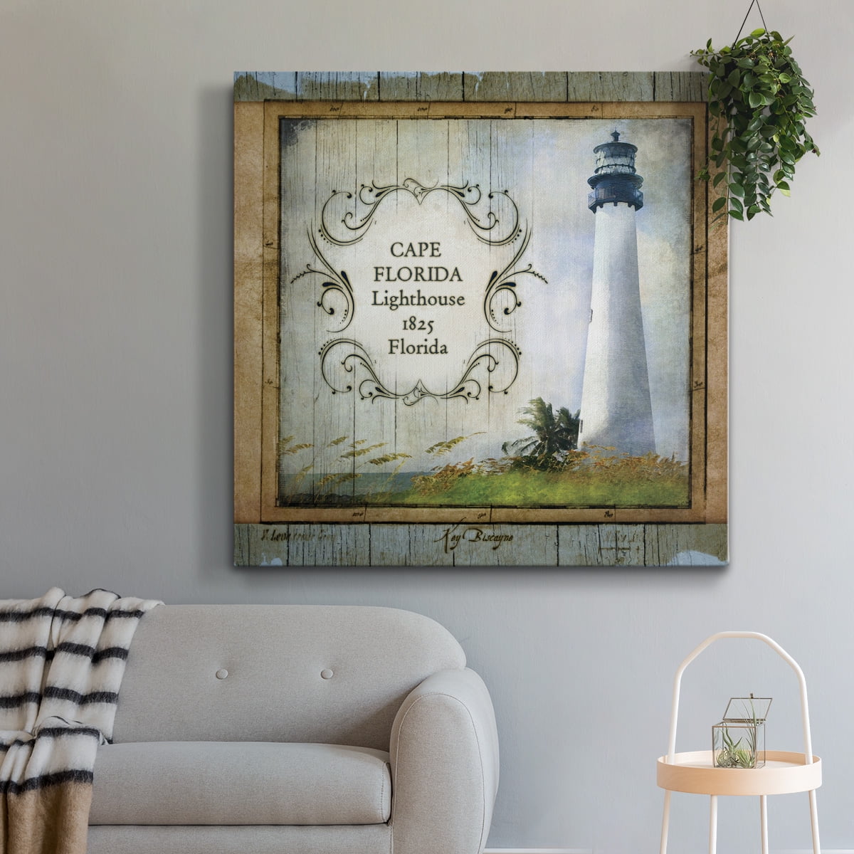 Wexford Home Florida Lighthouse III-Premium Gallery Wrapped Canvas, 16" x 16" - Ready to Hang