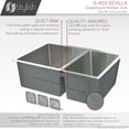 thumbnail image 4 of Stylish Undermount 28" Stainless Steel Double Bowl Kitchen Sink with Strainers S-403, 4 of 10