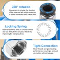 thumbnail image 4 of Uxcell Push to Connect Fittings 5/16" Tube OD x 1/2" NPT Thread Female Straight Pneumatic Tube Fittings PCF5/16-N04 Quick Connect Air Line Fittings Air Hose Fittings, Black, 4 of 7