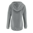 thumbnail image 4 of Spring Tops for Women Hoodies for Women Women's Hooded Solid Color Long-sleeved Sweatshirt Casual Blouse Pullover Tops, 4 of 4