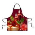 thumbnail image 3 of GUOOL Christmas Adults Chef Apron for Kitchen Festive Cooking Baking Candle Candle 1, 3 of 6