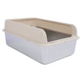 thumbnail image 1 of Acero inoxidable Caja de Para Gatos con tapa, Control de Olores Ladas Altos Caja de Metálica, Antifugas de Orina Banja de Grande para Varios Gatos, 1 of 7