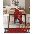 thumbnail image 4 of Table Runner 72 Inches Long for Kitchen Dining, Red Snowman Christmas Dresser Scarf Farmhouse, Dining Table Decorations for Wedding/Parties, Let Snow Xmas Winter Snowflake 18 x 72 In, 4 of 9