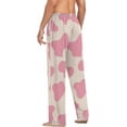 thumbnail image 6 of FREEAMG Men's Pajama Pants with Pockets Sleepwear Lounge Pants Stretch Casual Pink Cow Spot, 6 of 7