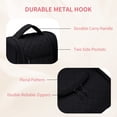 thumbnail image 5 of Travel Toiletry Bag for Women, Makeup Bag Organizer with Hanging Hook Portable Cosmetic Toiletries Case, Make up Accessories for Men, Black, 5 of 10