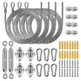 thumbnail image 4 of Mosiee 52Pcs Shade Sail Hardware Kit For Rectangle Triangle Canopy 6Inch +304 Wire Rope, 4 of 9