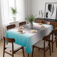 thumbnail image 6 of Turquoise Grey Table Cloth Waterproof Tablecloths, Gray Farmhouse Modern Rustic Tablecloth Dining Table Cover for Kitchen Party Tabletop Outdoor, Rectangle Tablecloth 60x102 Inch, 6 of 9