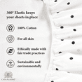 thumbnail image 2 of Casa Platino Juegos de Sábanas de Algodón Individual XL – Sábanas Refrescantes 100% Algodón de 450 Hilos, Acabado Suave y Sedoso, Ropa de Cama Duradera y Transpirable de Forma Natural – Lunares Negros, 2 of 6