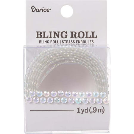 Darice 4mm Double Row Iridescent Bling Sticker Roll: 1 yard
