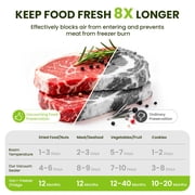 Food Vacuum Sealer Machine,7 Vacuum Modes with Build-in Cutter Digital Countdown Timer,External Suction Nozzle For Zipper Bags,Vacuum Boxes,Mason Jars