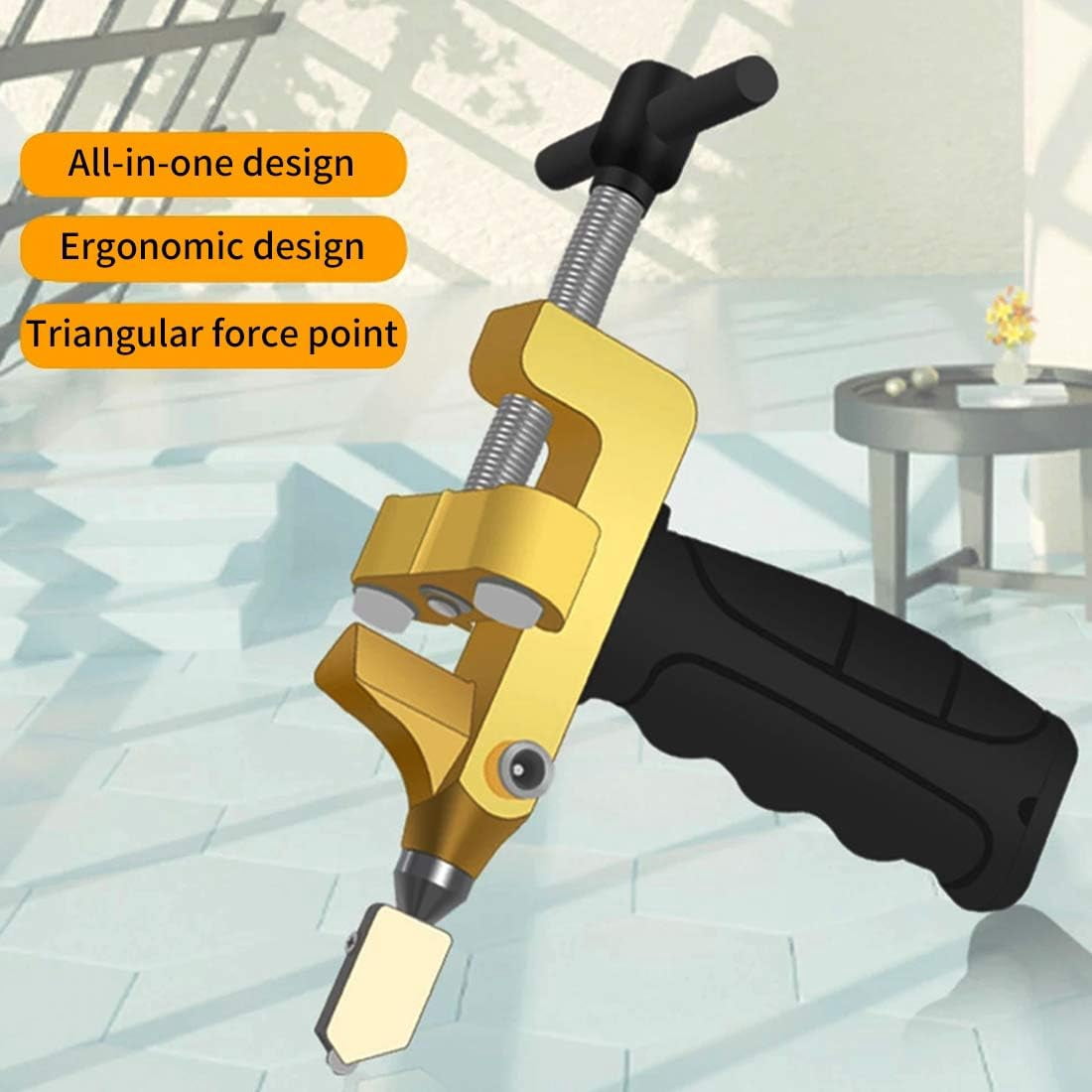 2 in 1 Glass Cutting Tool Kit Breaking Pliers and Glass Cutter Tungsten Hand Portable Glass knife for Ceramic, Mirror, Manual Tile Cutter Glass Breaker with 2 Bonus Tungsten blades and Screwdriver