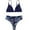 Navy, variant on Utoimkio Women's Bikini Sets Two Piece Swimsuit High Waisted V Neck Twist Front Adjustable Spaghetti Straps Bathing Suit for Women