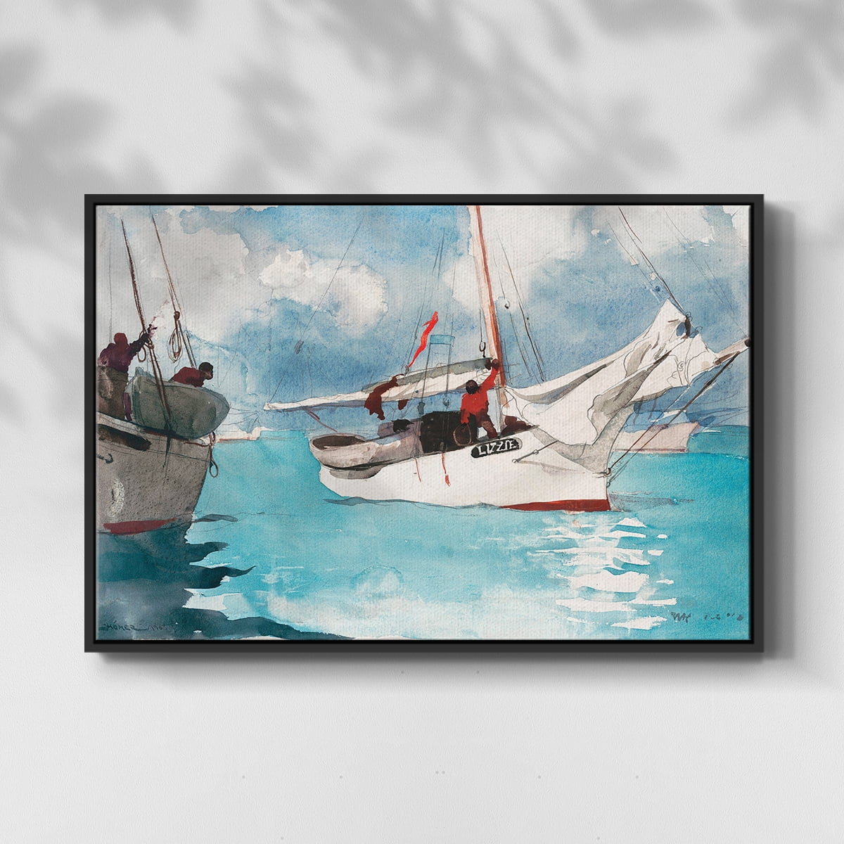 Vintage Landscape-CXXXIV By Wexford Home Framed in Black Wood Gallery Wrapped Canvas 17 in. x 25 in.