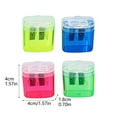 thumbnail image 1 of Ltdhehe Four Of Compact Double Hole Colored Handheld Pencil Sharpeners Are Suitable For Children Adults Students Schools Classes And Families, 1 of 6