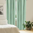 thumbnail image 3 of Ambesonne Geometric Window Curtains, Retro Circle and Dots, Each 28" W x 84" L, Yellow Green Blue Black, 3 of 5