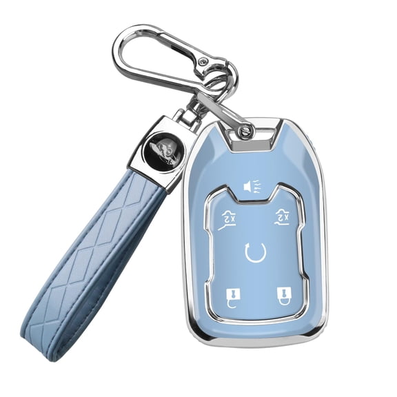 4 Button Key Fob Cover for Chevy - Compatible with Chevrolet Volt, Bolt, Spark, Equinox, Traverse, Trax, Sonic (2016-2022) – Durable TPU Car Key Case Protector