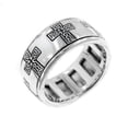thumbnail image 1 of Sterling Silver Celtic Knot Cross Meditation Spin Band Ring, 1 of 4
