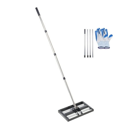 KFFKFF s Revised Garden Smoothing Rake with Cylinder 17 x 10 Stainless Steel Garden Equalizer with 63.4 Modifiable Grip Robust Garden Smoothing Rake Labor Reducing Garden Equalizing Instrument