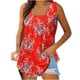 thumbnail image 2 of ICHUANYI Clearance Women's Fashion Solid Color V-neck Comfortable Loose T-shirt Sleeveless Blouse Casual Tops(Red, M) ICHUANYI WER2023081002137, 2 of 5