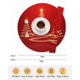 thumbnail image 6 of 15 Inch Round Placemats Set of 6, Christmas Shinny Tree Non Slip Heat Insulation PP Table Mats, Xmas Light Stars Abstract Red Washable Place Mats for Kitchen Dining Party Table Decor, 6 of 7