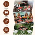 thumbnail image 7 of Cardinal Bird Round Tablecloth, Fitted Table Cover with Elastic for 45"-54" Round Tables, Winter Poinsettia Pine Cones Berry Black Table Cloth Outdoor Indoor Dinning Party Waterproof Tablecloths, 7 of 7