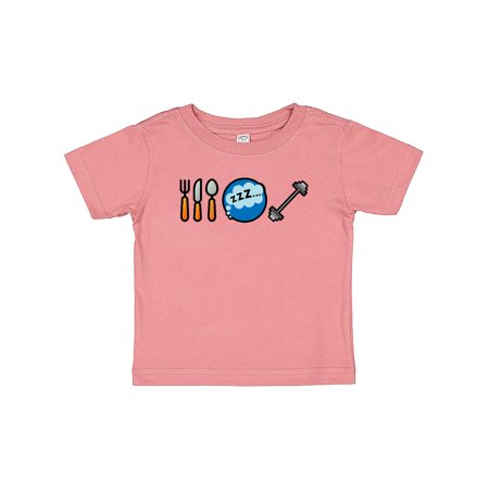 

Inktastic Eat Sleep Weightlifting Gift Baby Boy or Baby Girl T-Shirt