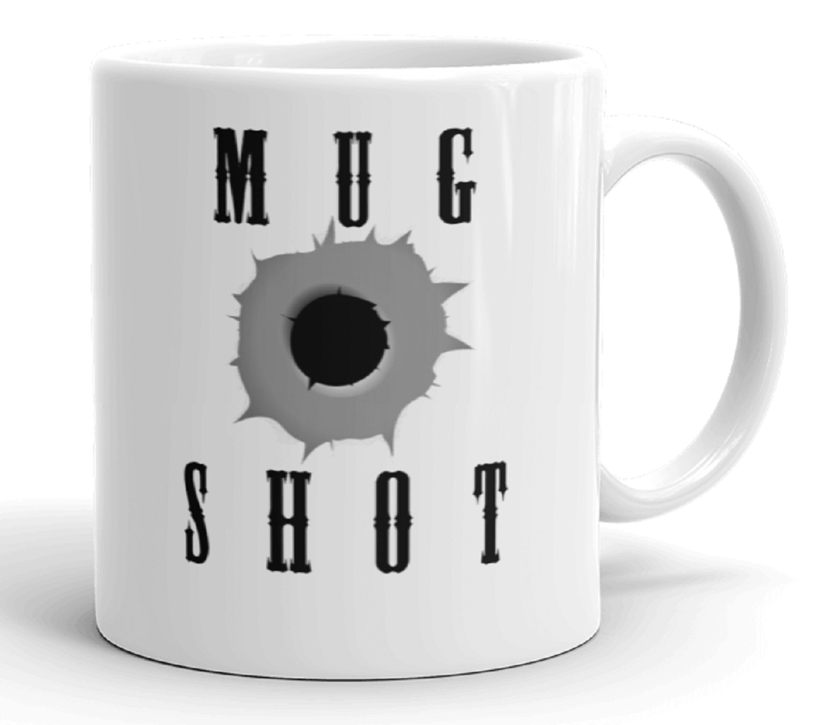 Mug Shot Pun Funny Novelty Humor 11oz White Ceramic Coffee Tea Mug