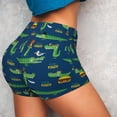thumbnail image 4 of Balery Little Pirate Crocodile Pantalones cortos de entrenamiento estampados para mujer, sin costuras, ajustados, para gimnasio, yoga, correr, deportes, ejercicio activo, fitness.-Medium, 4 of 8