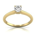 thumbnail image 6 of TimeLe$$ Classics 0.33 Carat Lab Grown 4 Prong Solitaire Round Cut Solitaire Diamond Engagement Ring For Women in 14K Yellow Gold (Ring Size: 10), 6 of 6